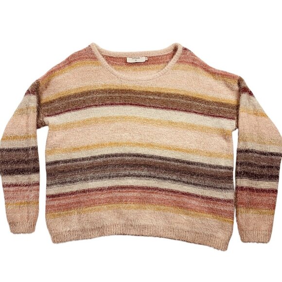 - mulitcolored crew neck sweater size medium  by cream - Picture 1 of 10